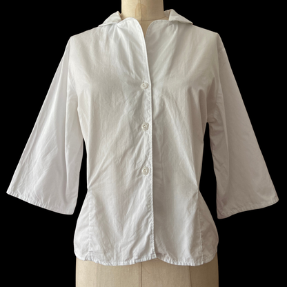 1950s White Cotton Top