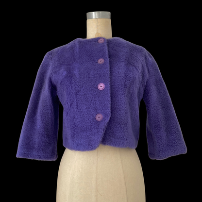 1960s Purple Faux Fur Jacket