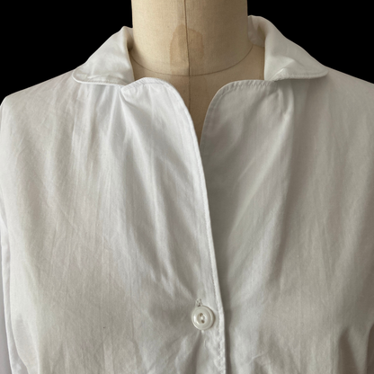 1950s White Cotton Top