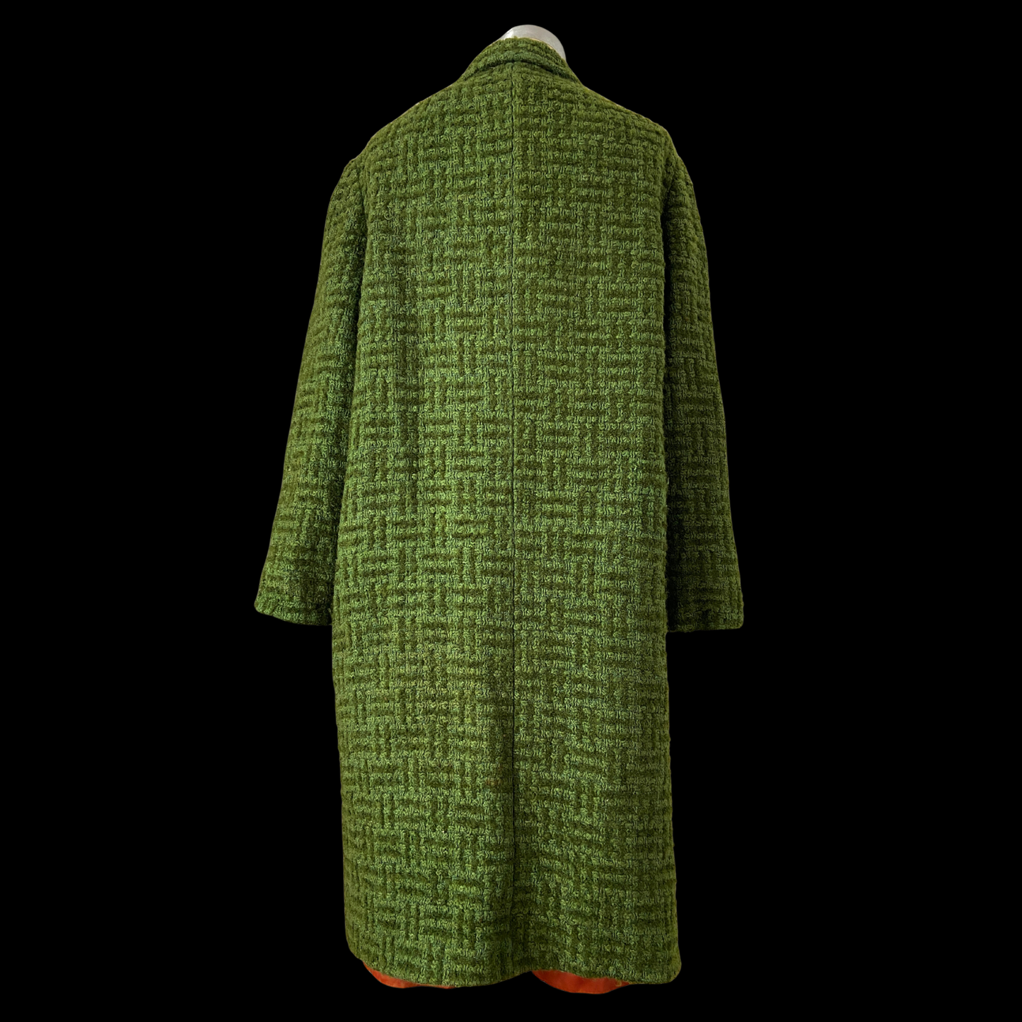 1960s Green Wool Coat with Patches