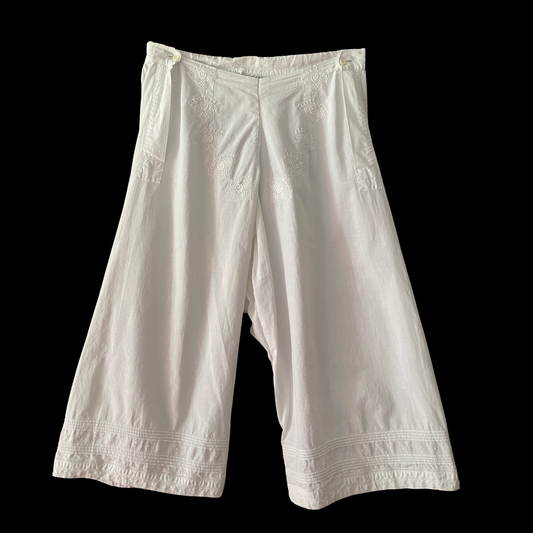 Antique White Cotton Bloomers