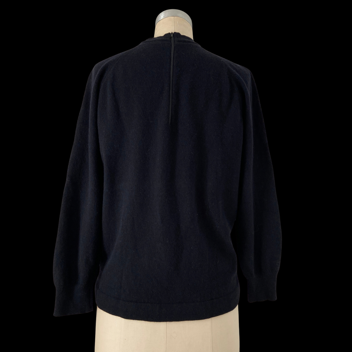 1960s Black Lambswool Angora Sweater