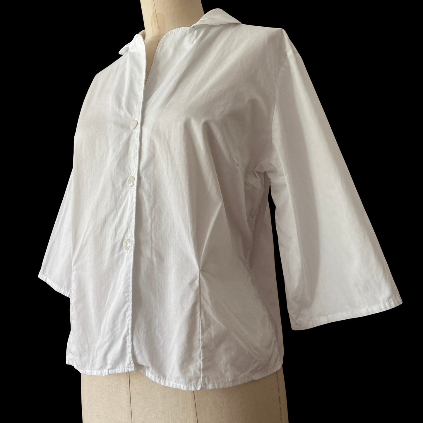 1950s White Cotton Top