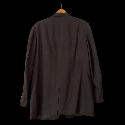 1940s 1950s Men's Wool Suit Jacket Blazer Brown Black
