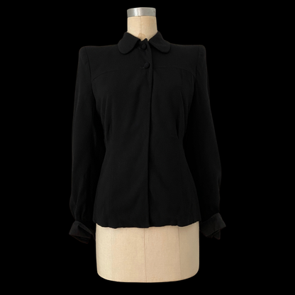1930s Black Wool Jacket