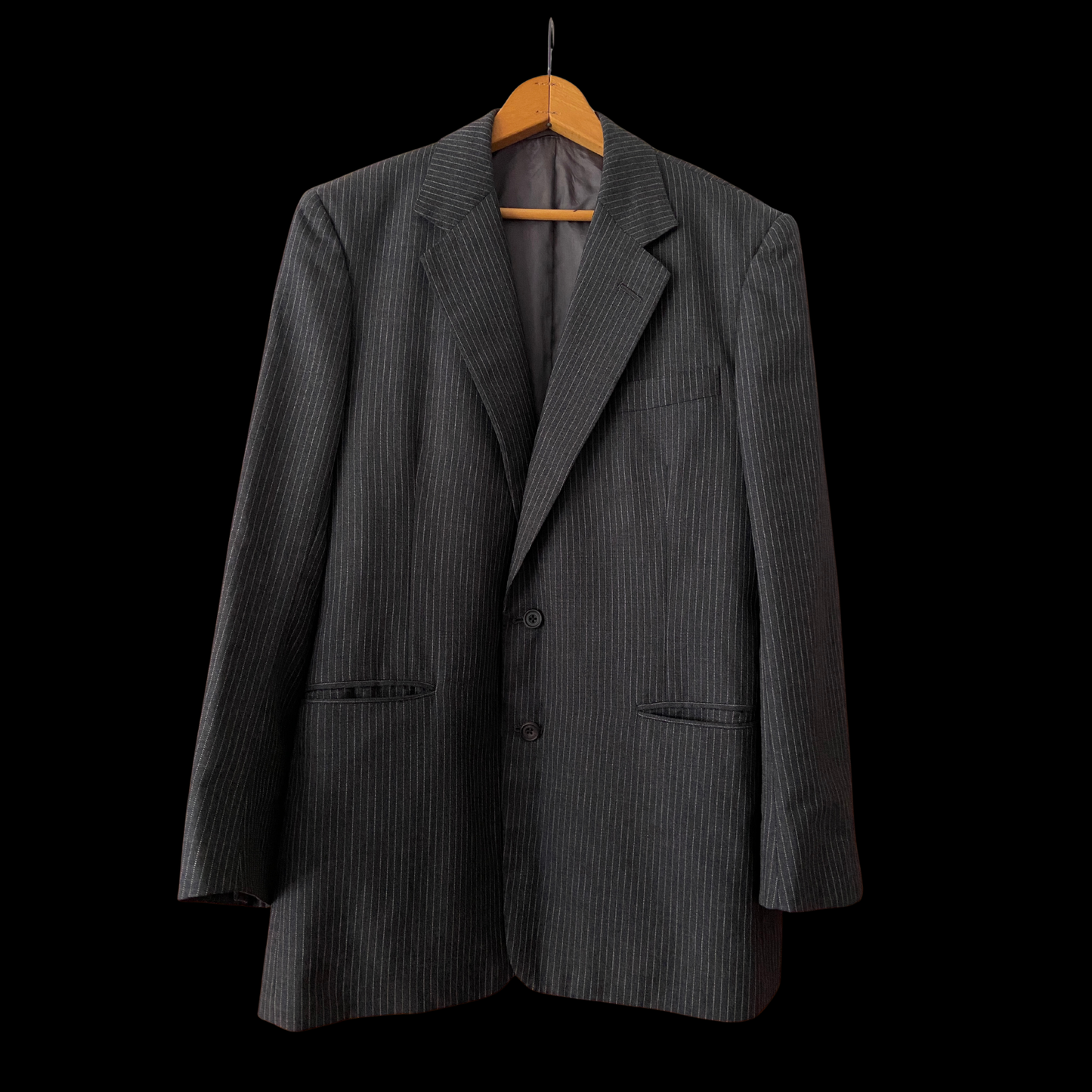 1980s Pinstripe Suit by Burstow & Logsdail of Savile Row