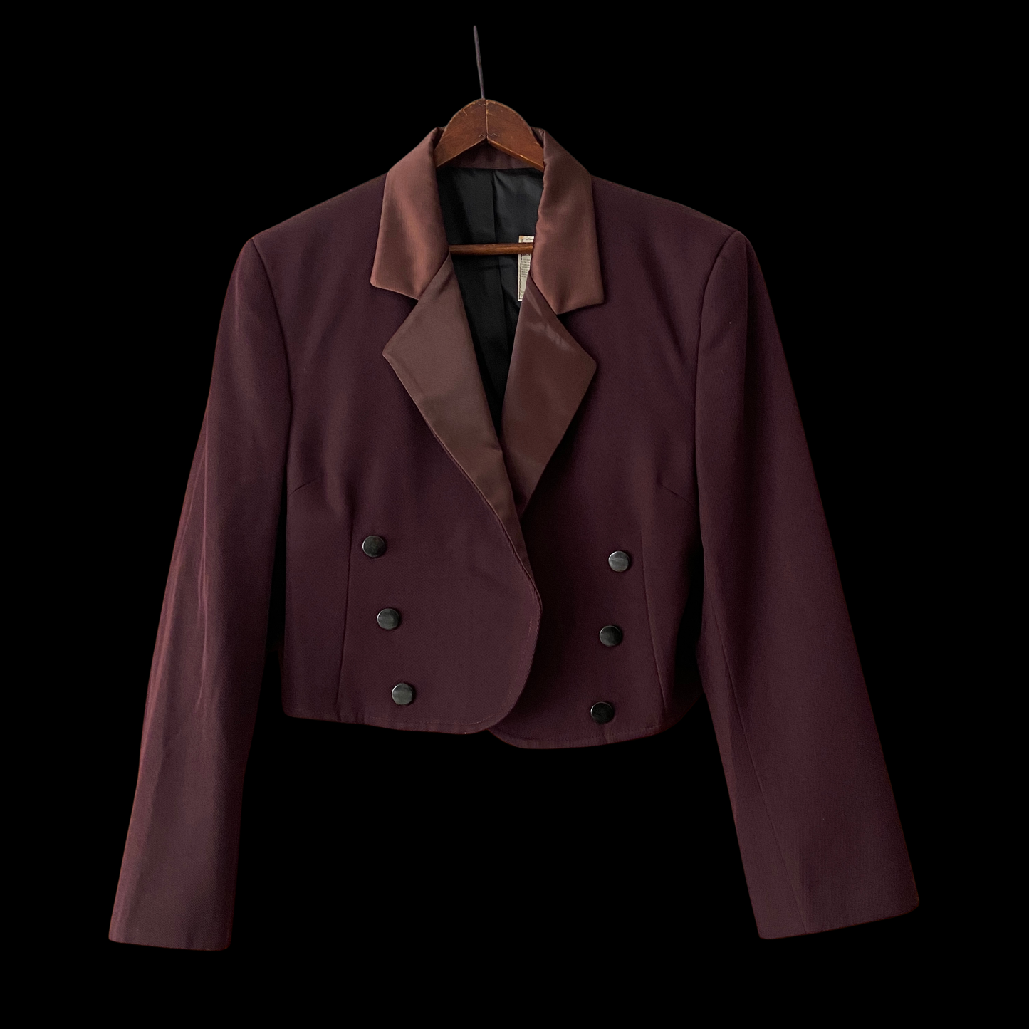 1980s Eggplant Wool Marching Band Jacket