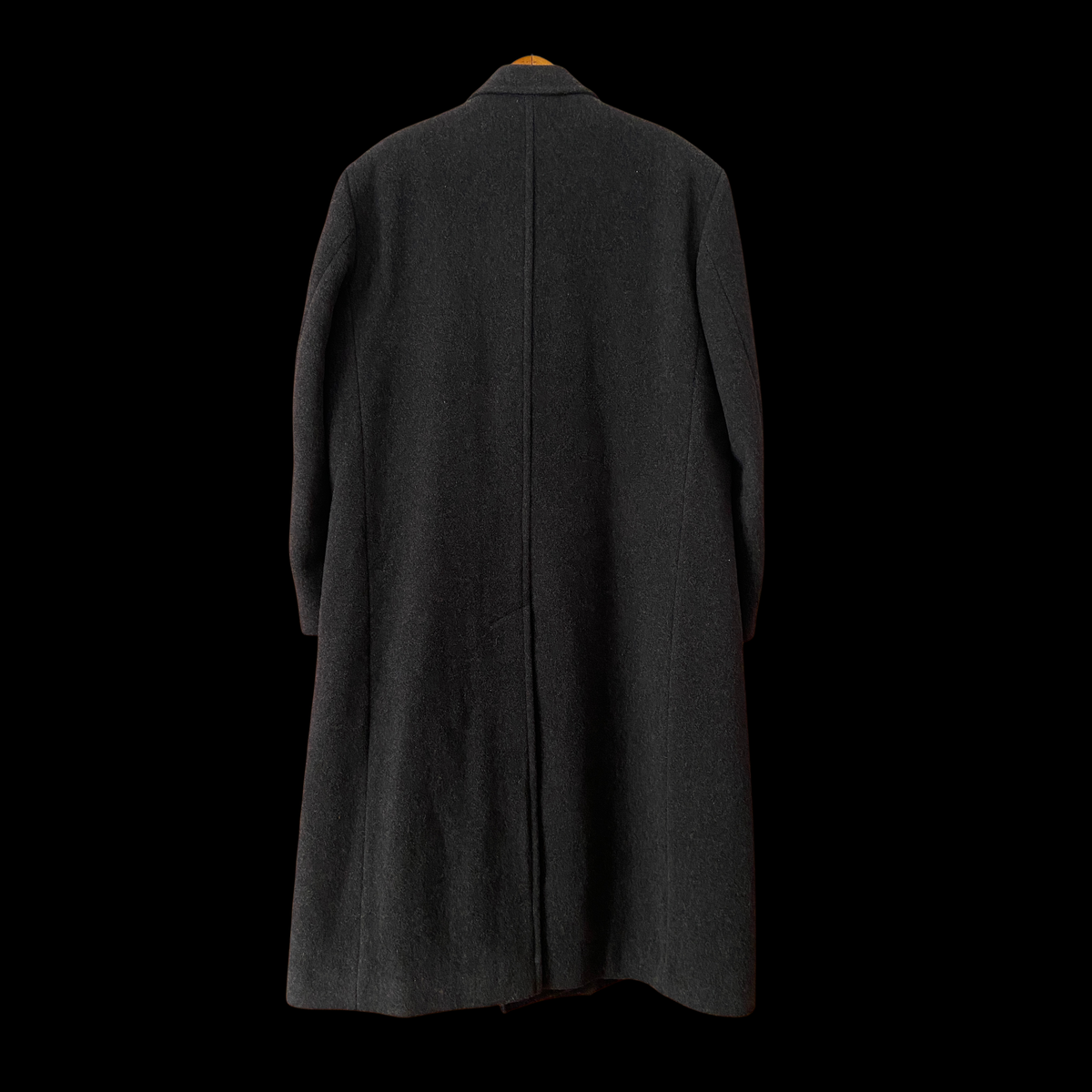 1990s Dark Gray Double Breasted Cashmere Overcoat