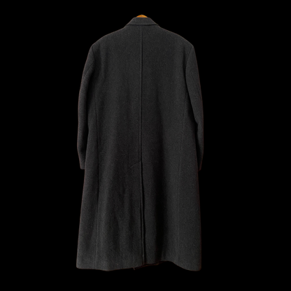 1990s Dark Gray Double Breasted Cashmere Overcoat
