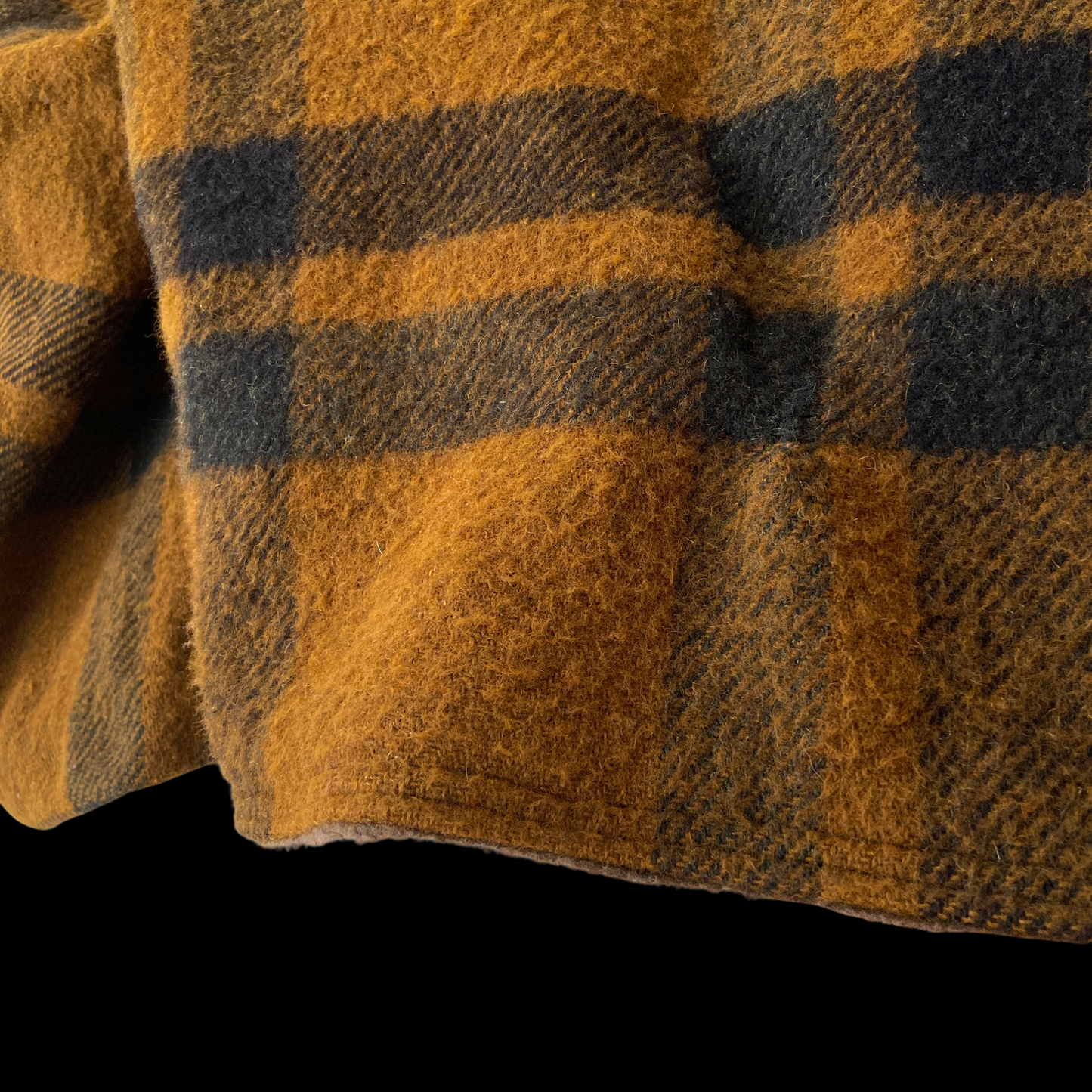1960s Orange Plaid Wool Jacket