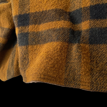 1960s Orange Plaid Wool Jacket