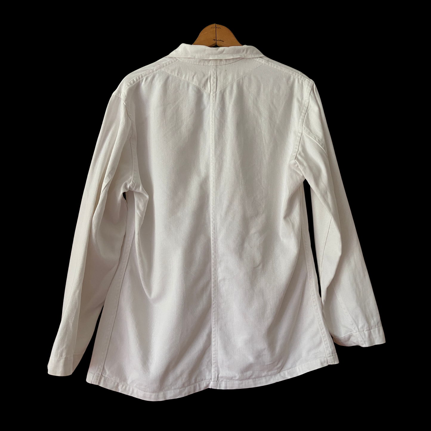 1940s White Cotton Chore Coat