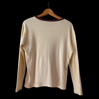 1960s Brown Smiley Face Satin Appliqué Tee "Mr Freedom" Style