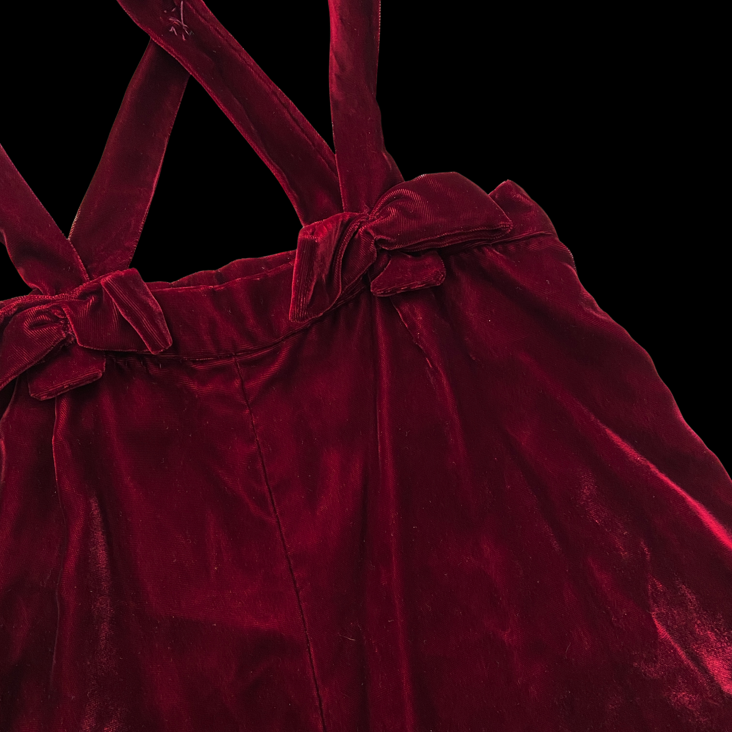 1960s Red Velvet Playsuit
