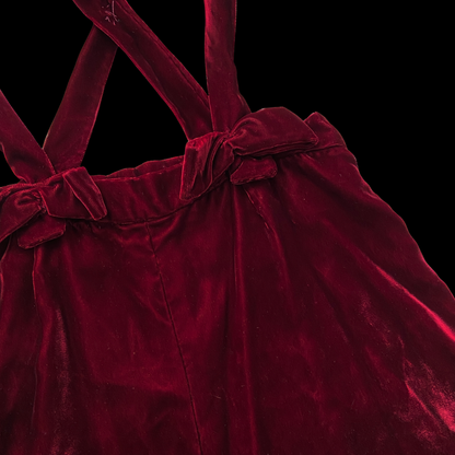 1960s Red Velvet Playsuit