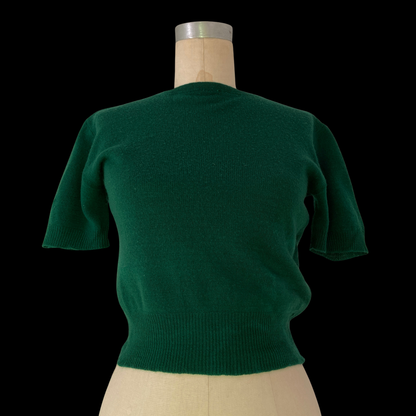 1940s Green Wool Sweater