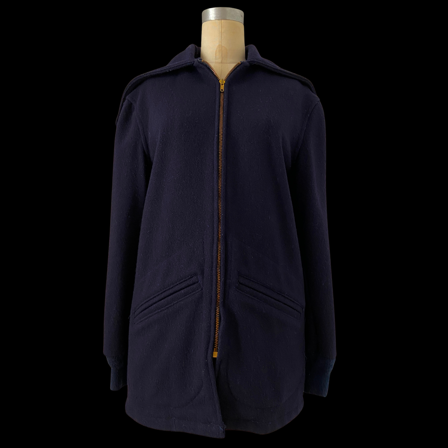 1950s Melton Wool Cadet Coat with Split Hood