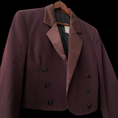 1980s Eggplant Wool Marching Band Jacket