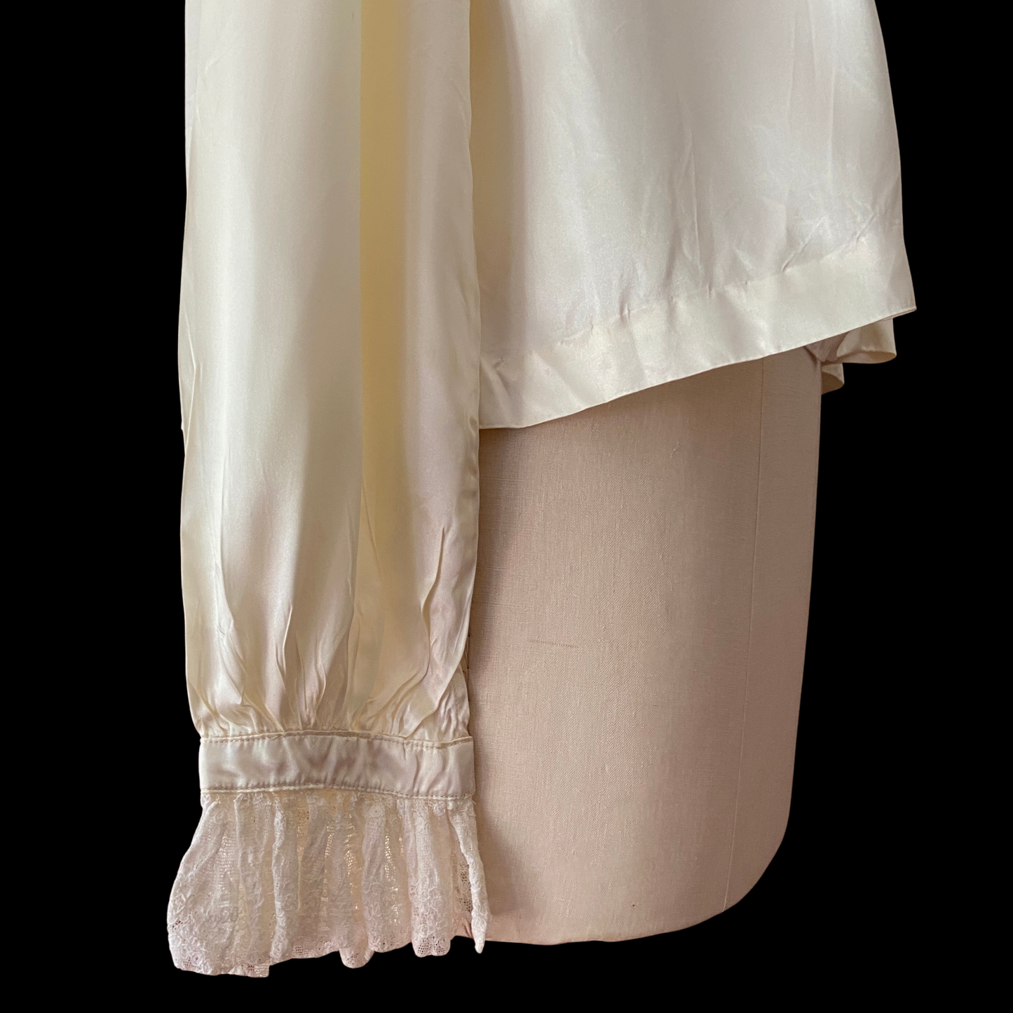1930s 1940s White Satin Bed Jacket