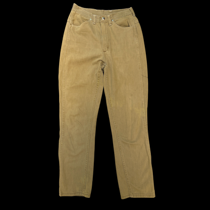 1960s Yellow Tan Wrangler Jeans Misses 27 in Waist