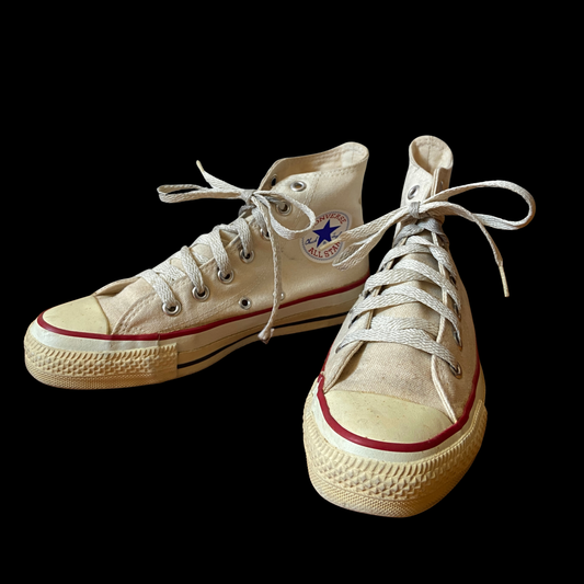 1980s White Converse High Tops