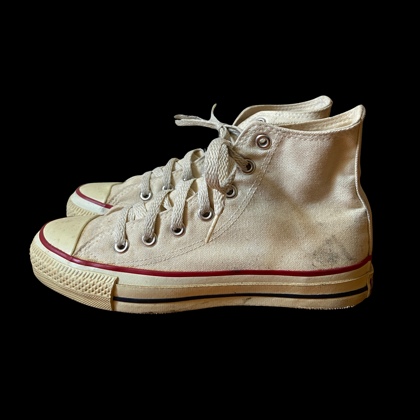 1980s White Converse High Tops