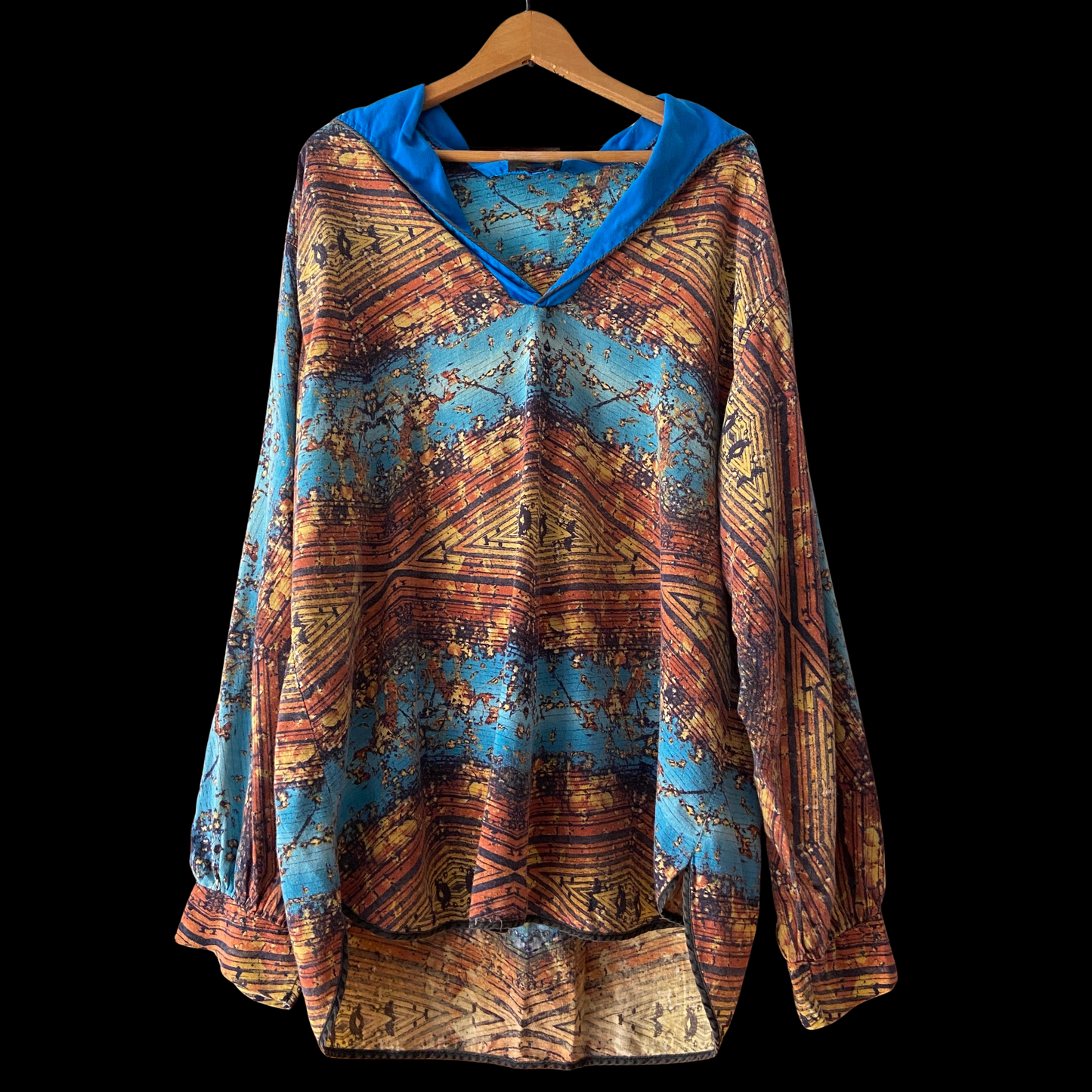 1970s Psychedelic Print Cotton Top