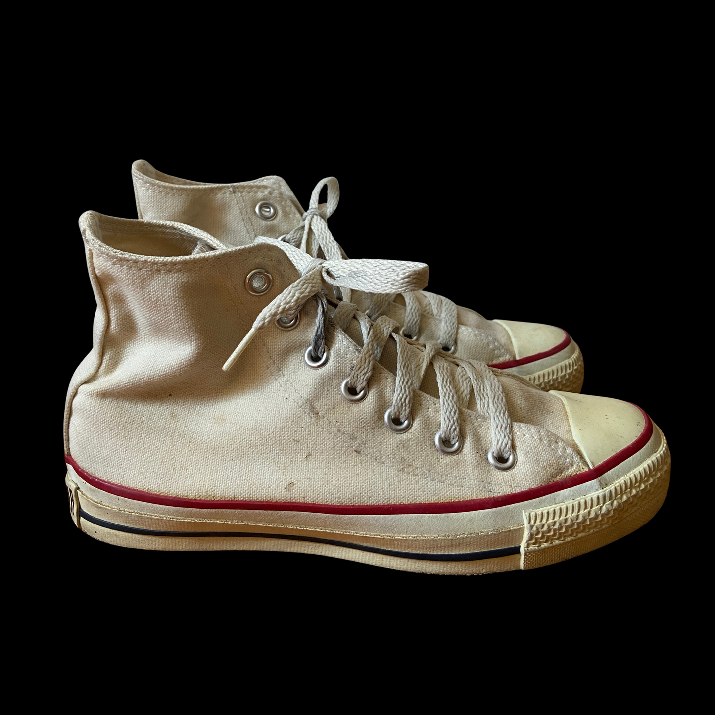 1980s White Converse High Tops