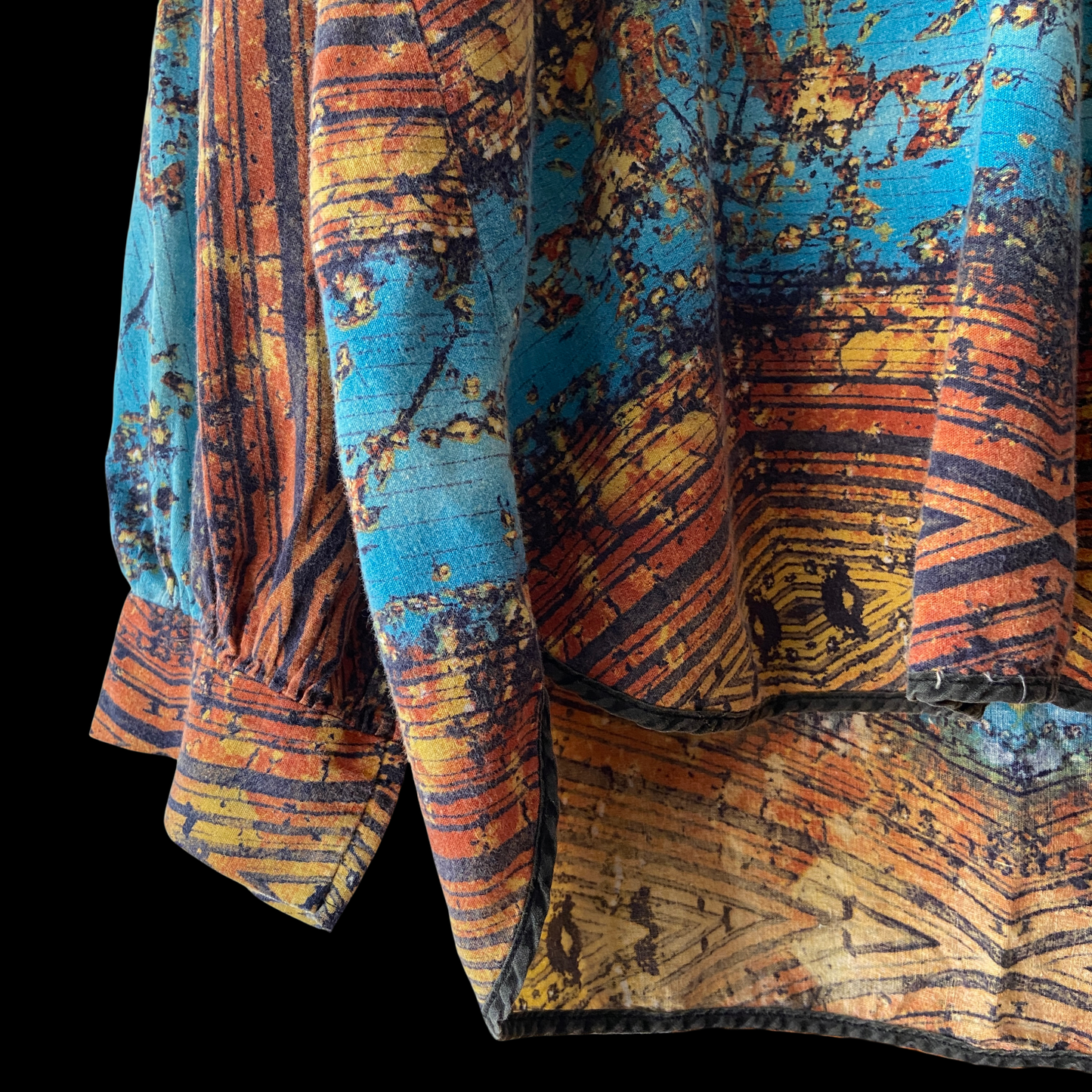 1970s Psychedelic Print Cotton Top