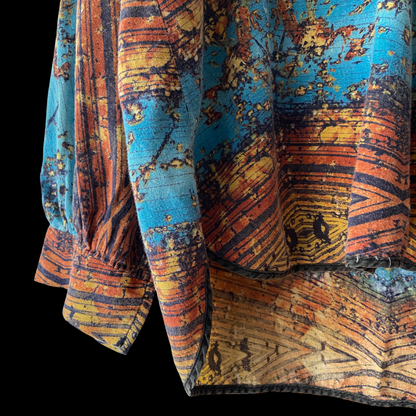 1970s Psychedelic Print Cotton Top