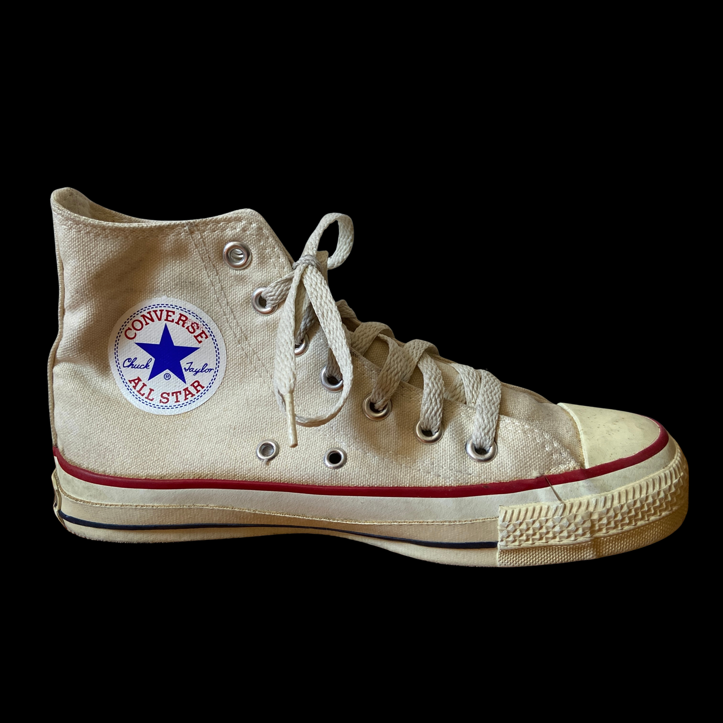 1980s White Converse High Tops