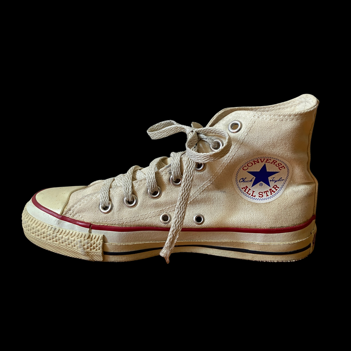 1980s White Converse High Tops
