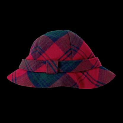 1950s 1960s Burberry Wool Plaid and Gaberdine Reversible Cape with Hat