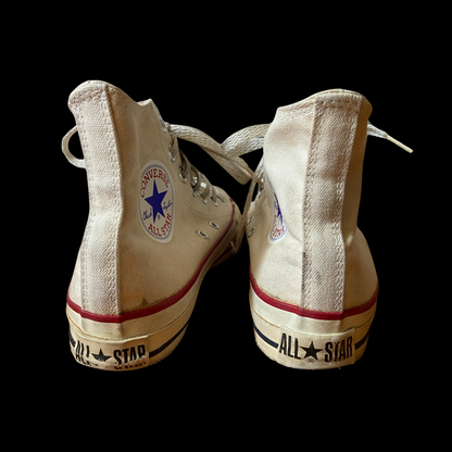 1980s White Converse High Tops
