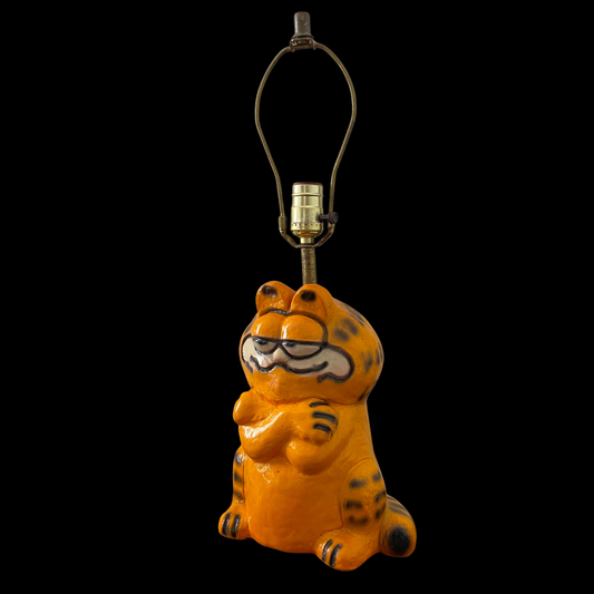 1970s 1980s Garfield Ceramic Lamp