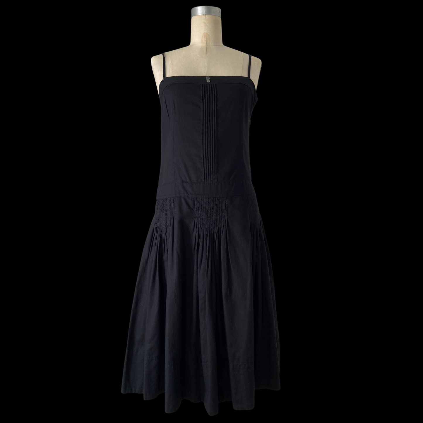 1990s does 1920s DKNY Black Cotton Dress