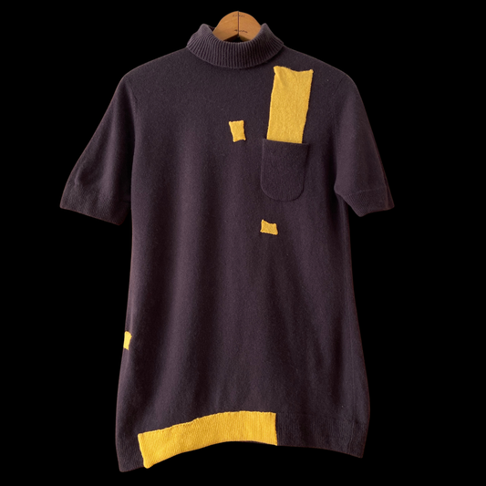 1960s Brown Cashmere Sweater with Patches