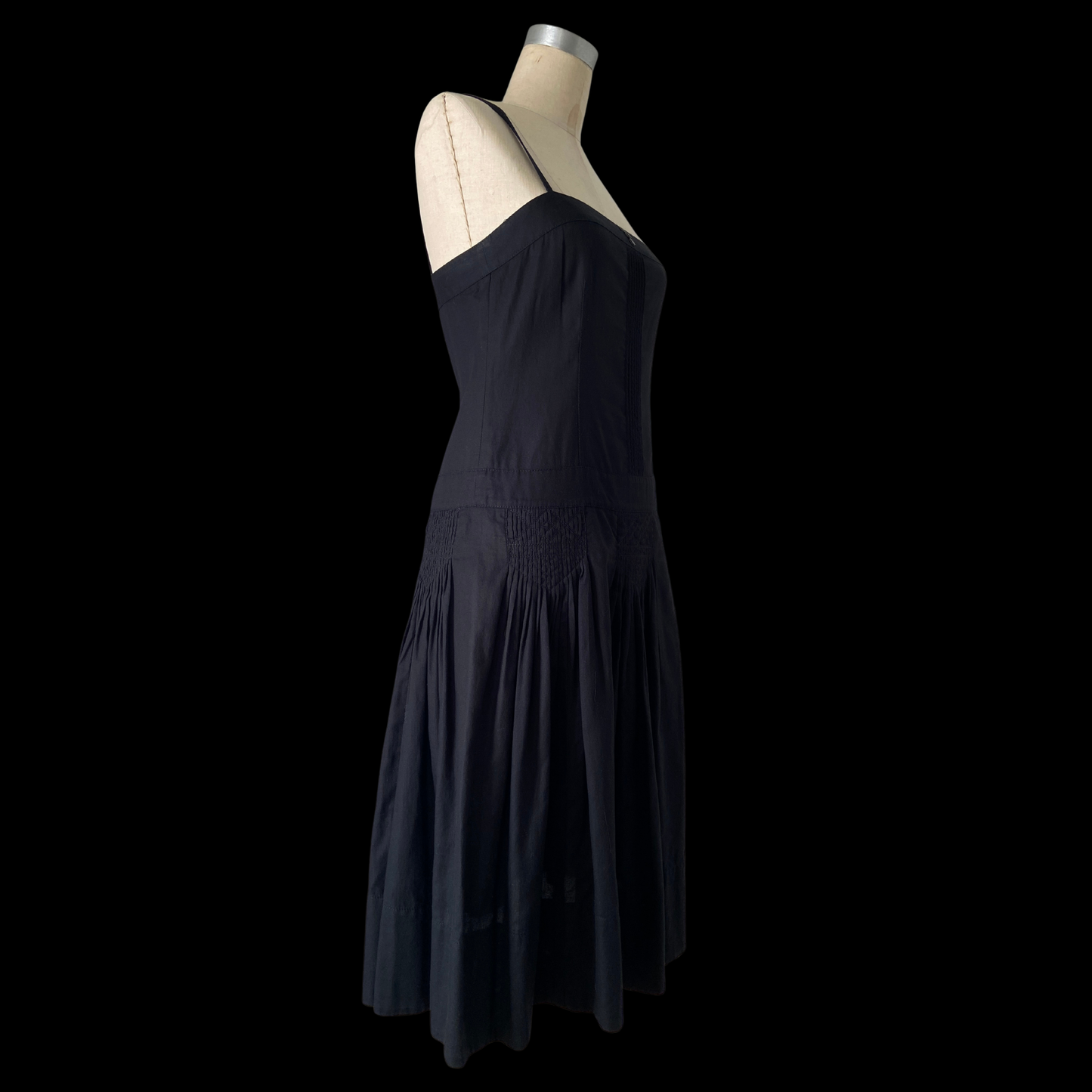 1990s does 1920s DKNY Black Cotton Dress