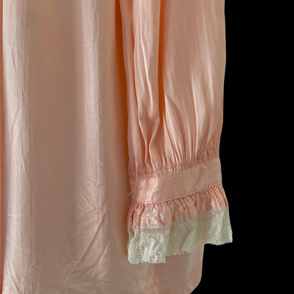 1930s 1940s Pink Satin Bed Jacket