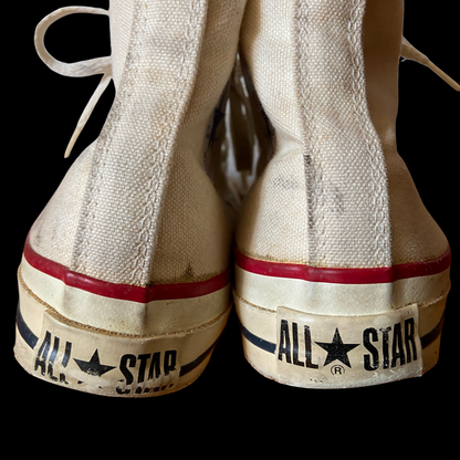 1980s White Converse High Tops