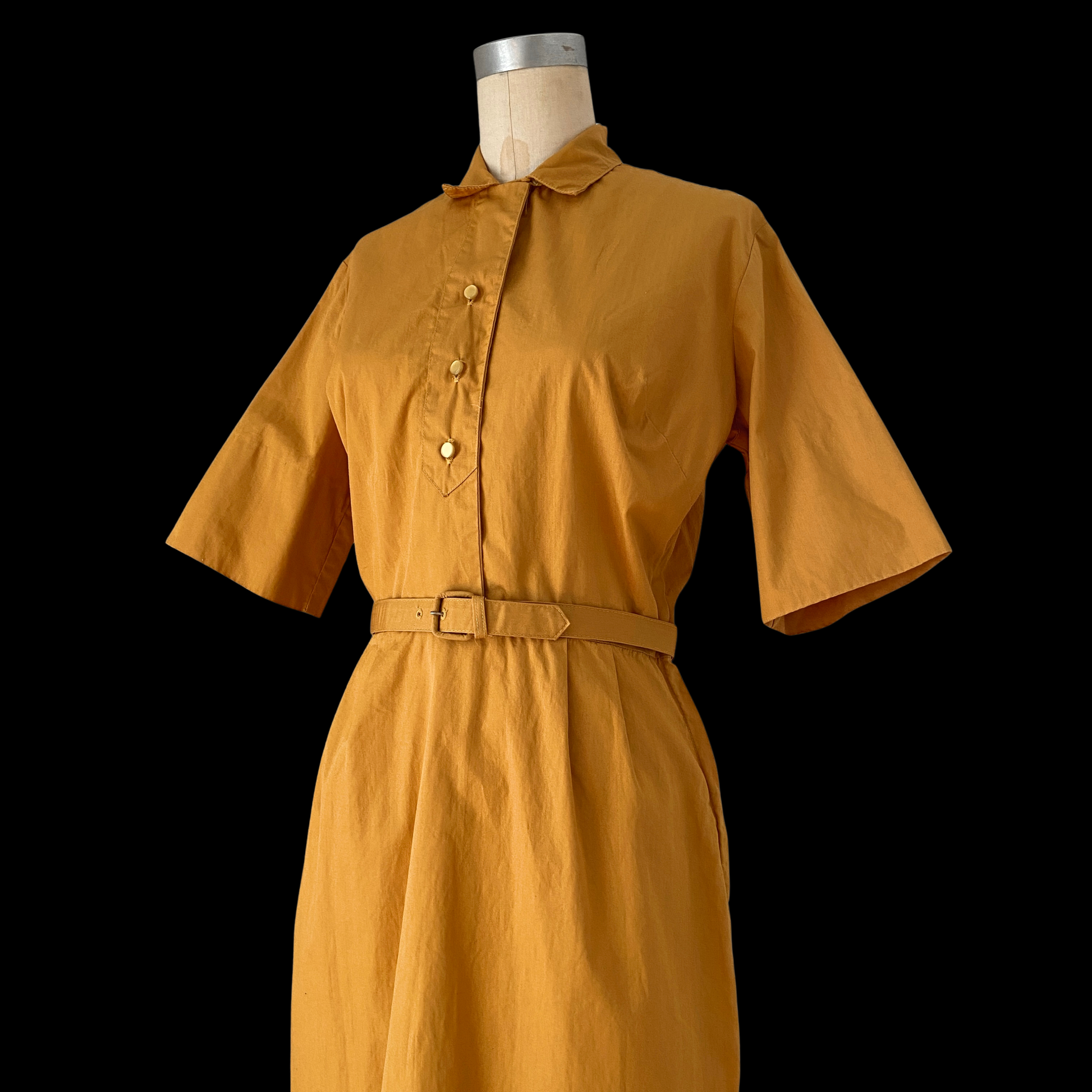 cotton wiggle dress 1960s Embroidered Cotton Wiggle Dress - L'aiglon Vintage