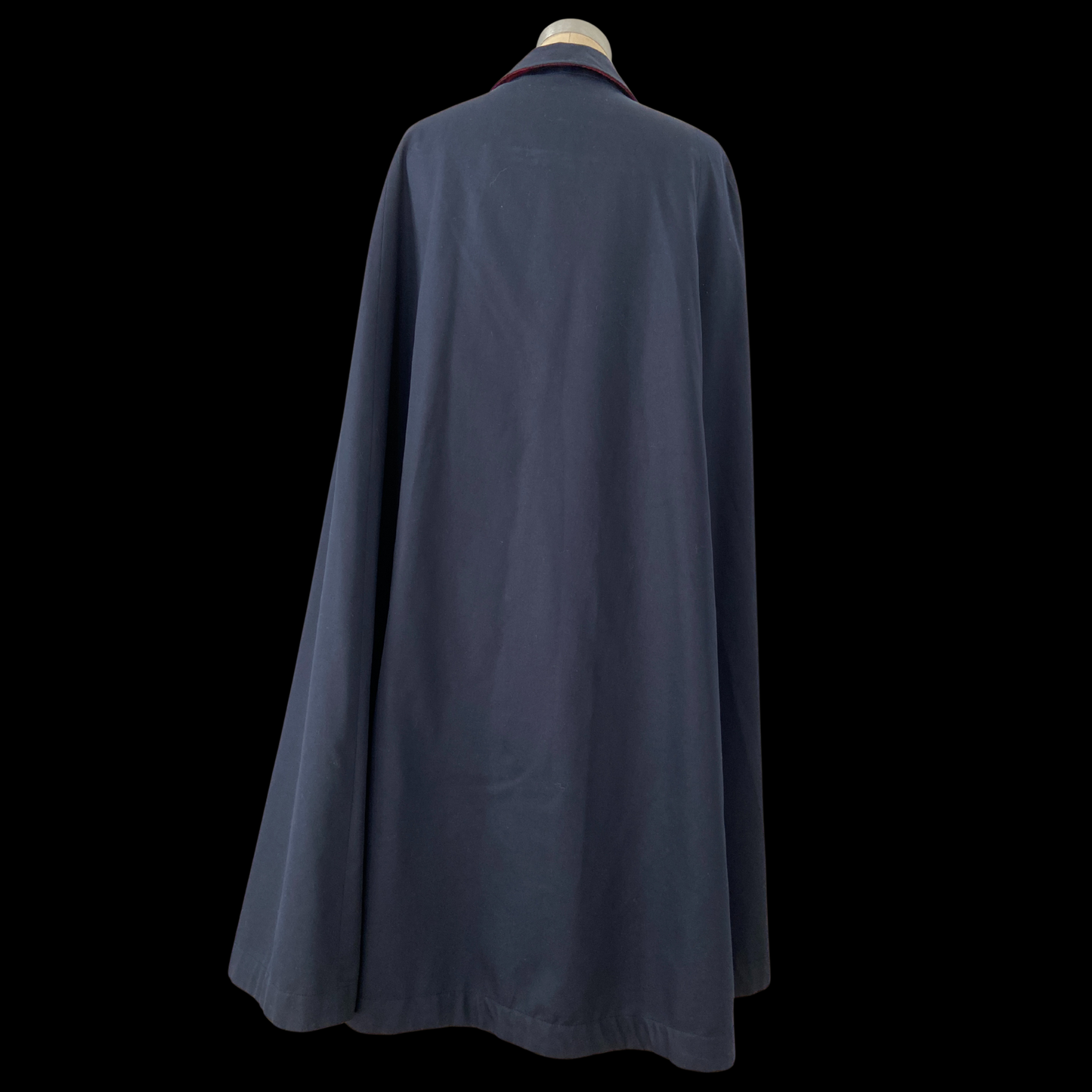 1950s 1960s Burberry Wool Plaid and Gaberdine Reversible Cape with Hat