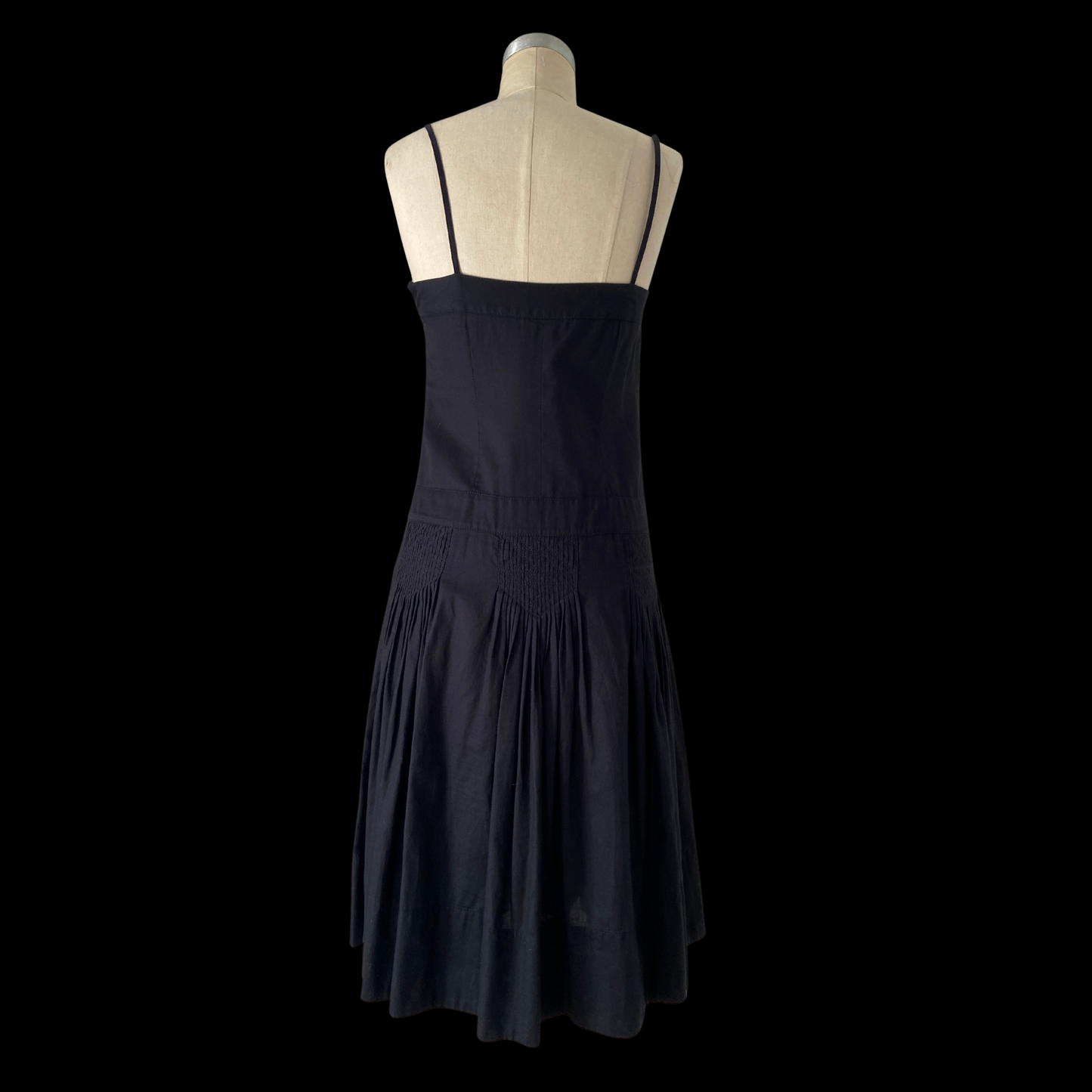1990s does 1920s DKNY Black Cotton Dress