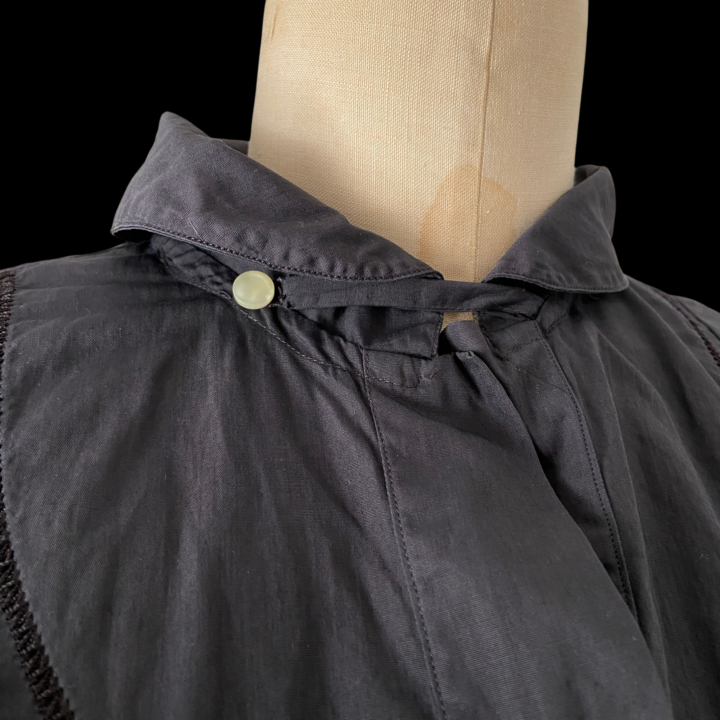 1940s Gray Cotton Top with Patches