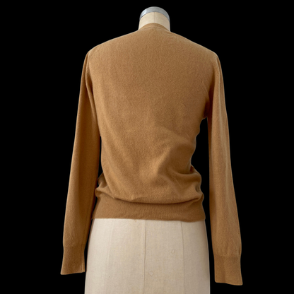 1970s Tan Cashmere Cardigan