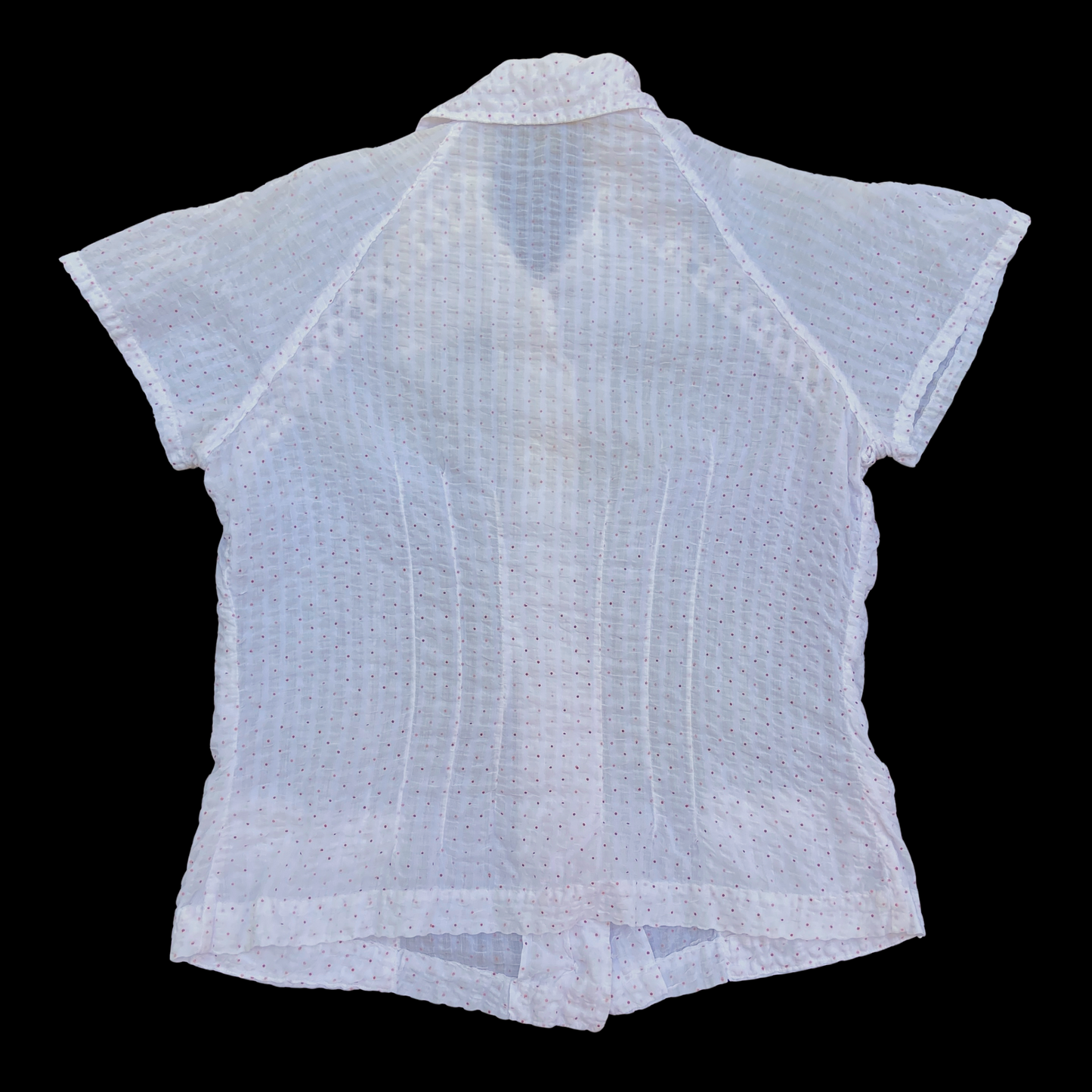 1930s 1940s Swiss Dot Cotton Top