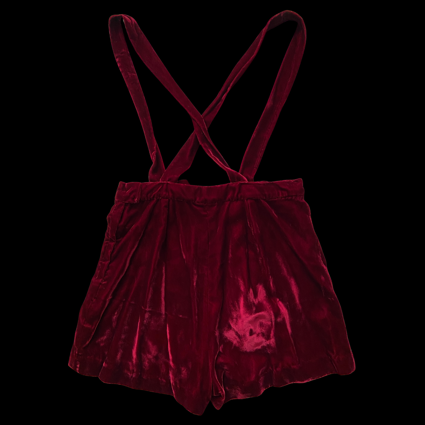 1960s Red Velvet Playsuit
