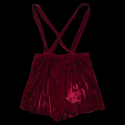1960s Red Velvet Playsuit