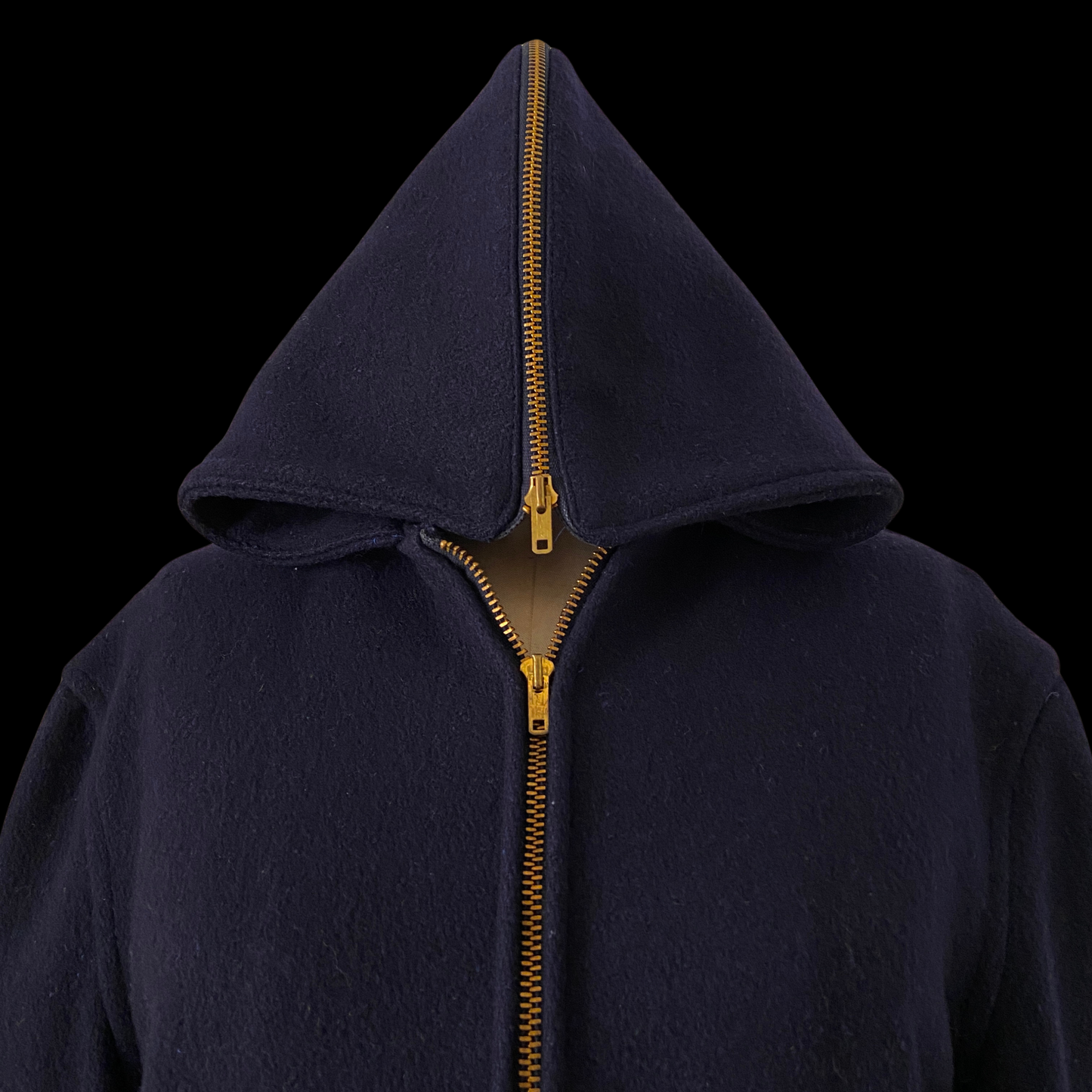 1950s Melton Wool Cadet Coat with Split Hood