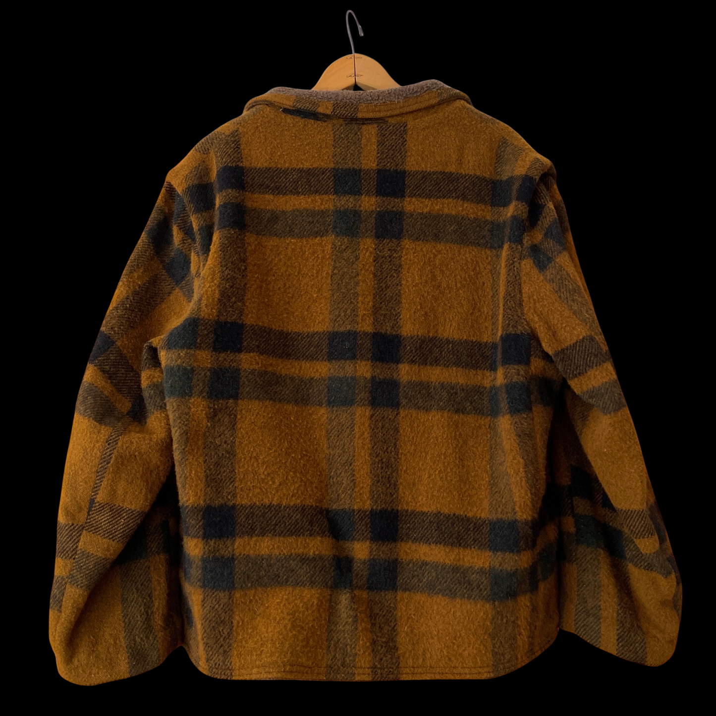 1960s Orange Plaid Wool Jacket